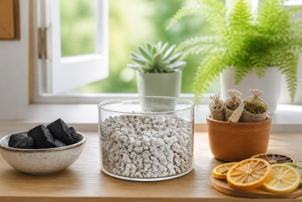 découvrez comment absorber l'humidité dans votre maison de manière naturelle grâce à la zéolithe et ses alternatives efficaces pour un intérieur sain et sans moisissures.