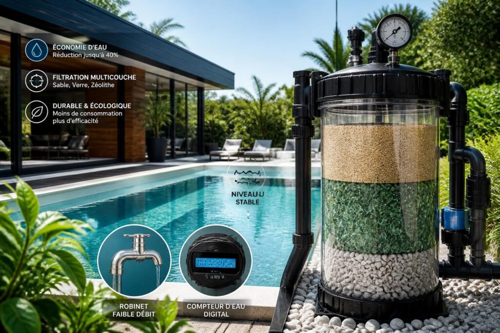 Réduire sa consommation d’eau de piscine grâce au bon média filtrant