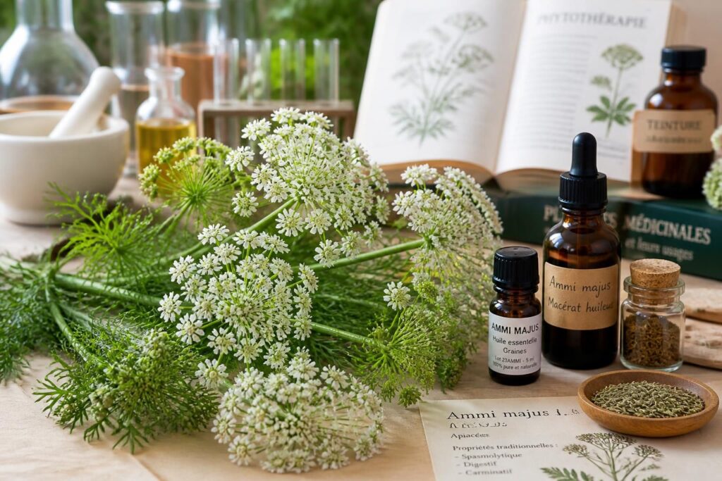 découvrez les bienfaits, les risques et les utilisations de l'ammi majus en phytothérapie, une plante aux propriétés médicinales traditionnelles.
