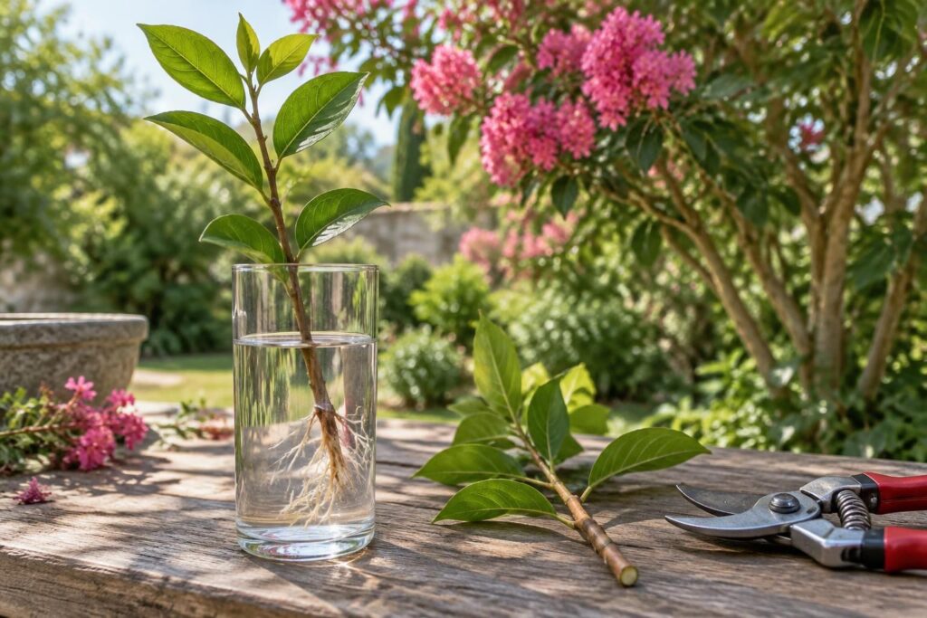 découvrez quand et comment bouturer le lilas des indes dans l’eau, avec des conseils pratiques pour favoriser l’enracinement et réussir vos boutures.